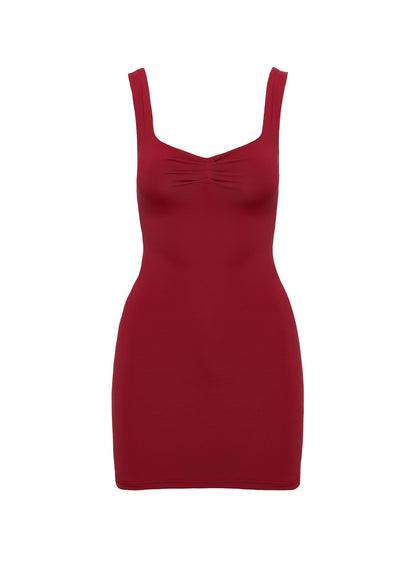 Rehna Mini Dress Burgundy