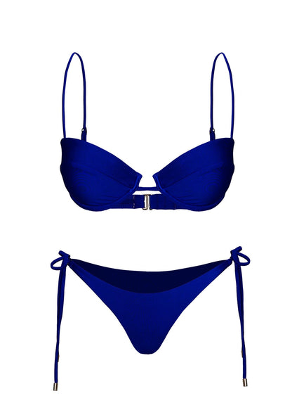 Presson Shine Underwire Bikini Top Blue