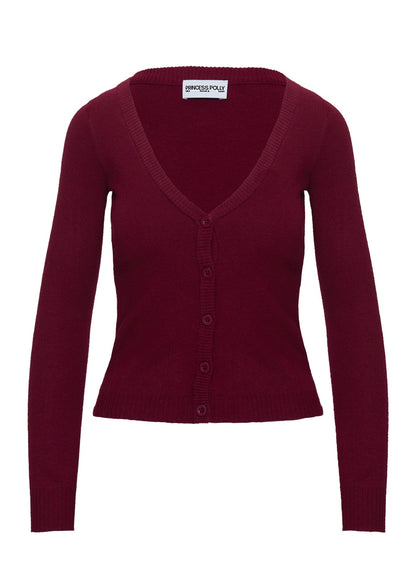 York Cardigan Cherry Red